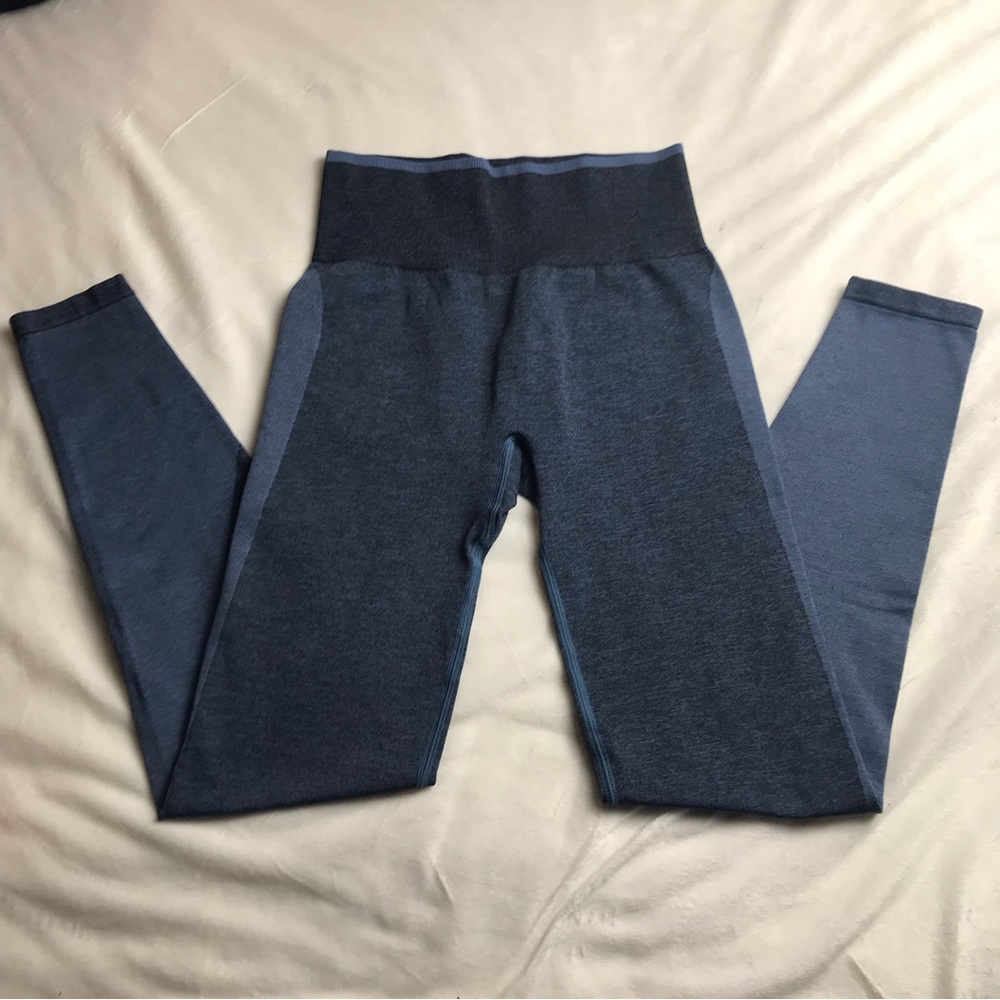 Victoria Secret PINK Pants Leggings XS Full Length Tight High Waist Navy Blue - Picture 6 of 14